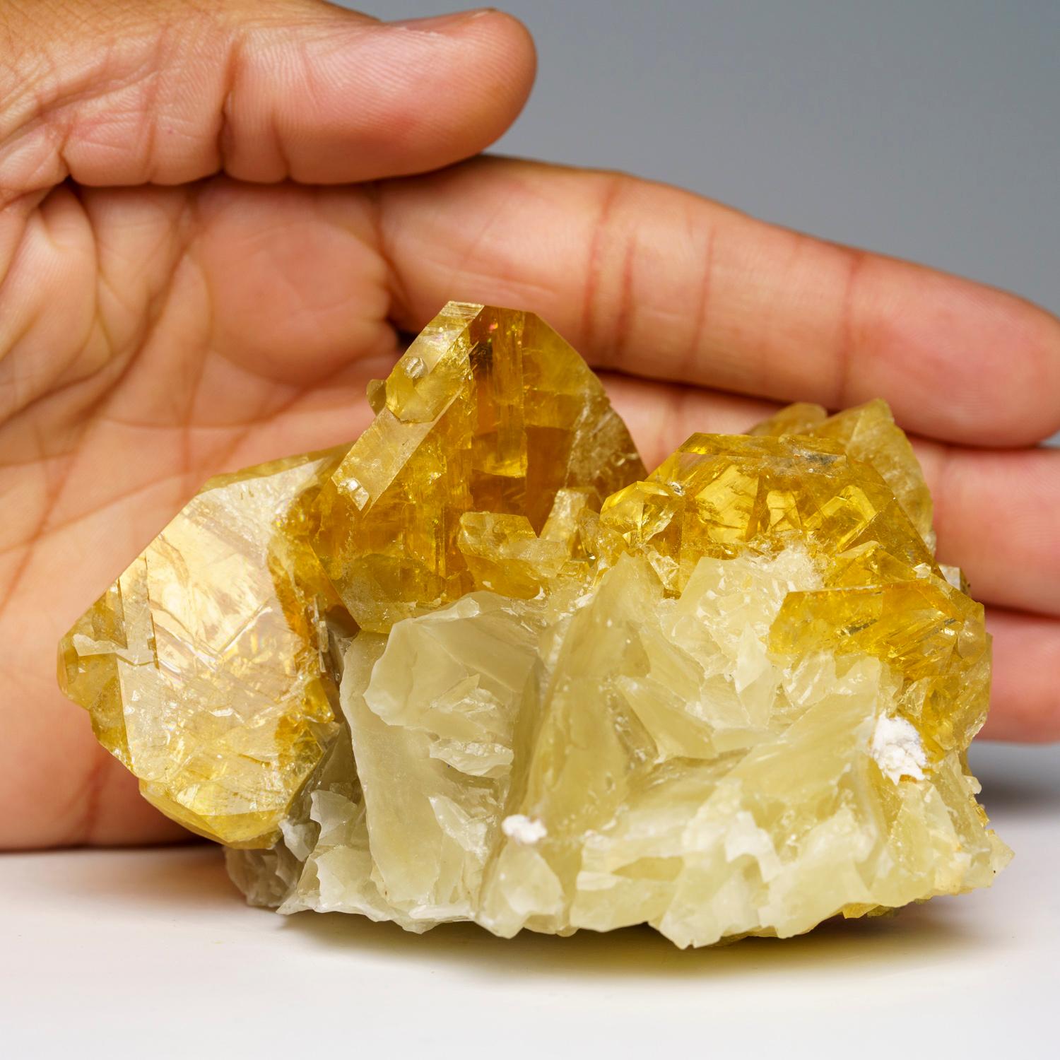 Chinese Golden Barite from Lushi, Henan Province, China (451.7 grams) For Sale
