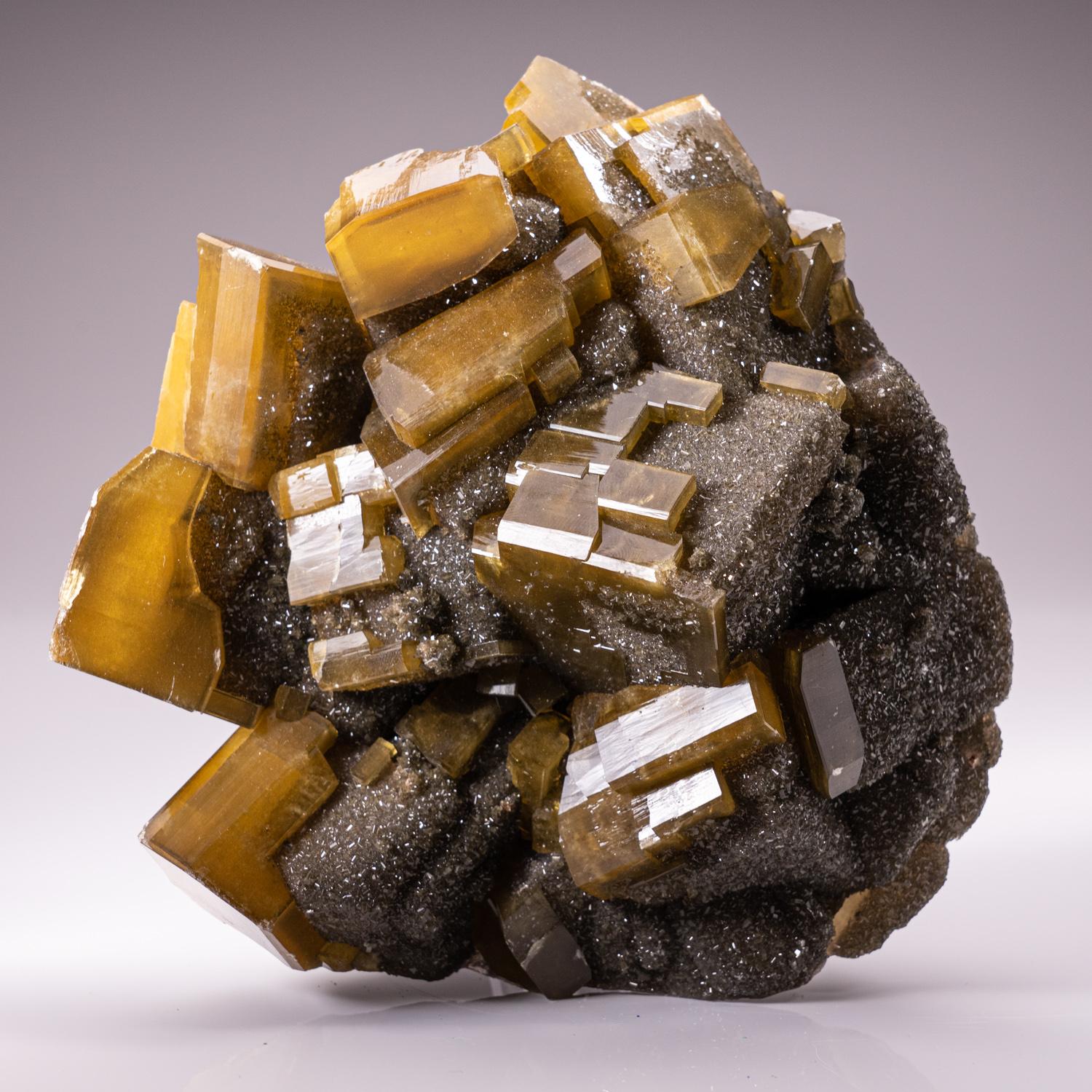 Other Golden Barite Mineral with Marcasite Crystals From Guangxi, China For Sale