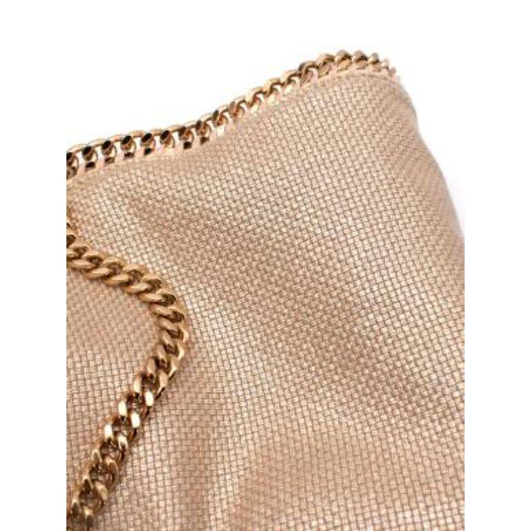 Golden Beige Mini Falabella Bag For Sale 6