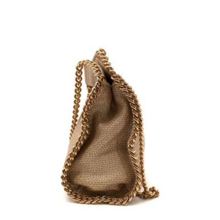 Golden Beige Mini Falabella Bag In Excellent Condition For Sale In London, GB