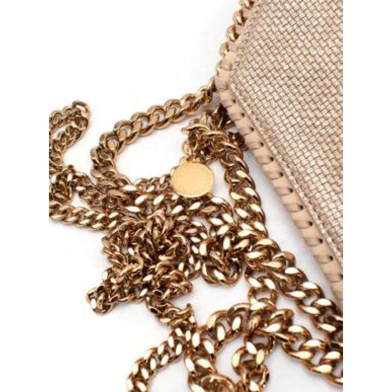 Golden Beige Mini Falabella Bag For Sale 4