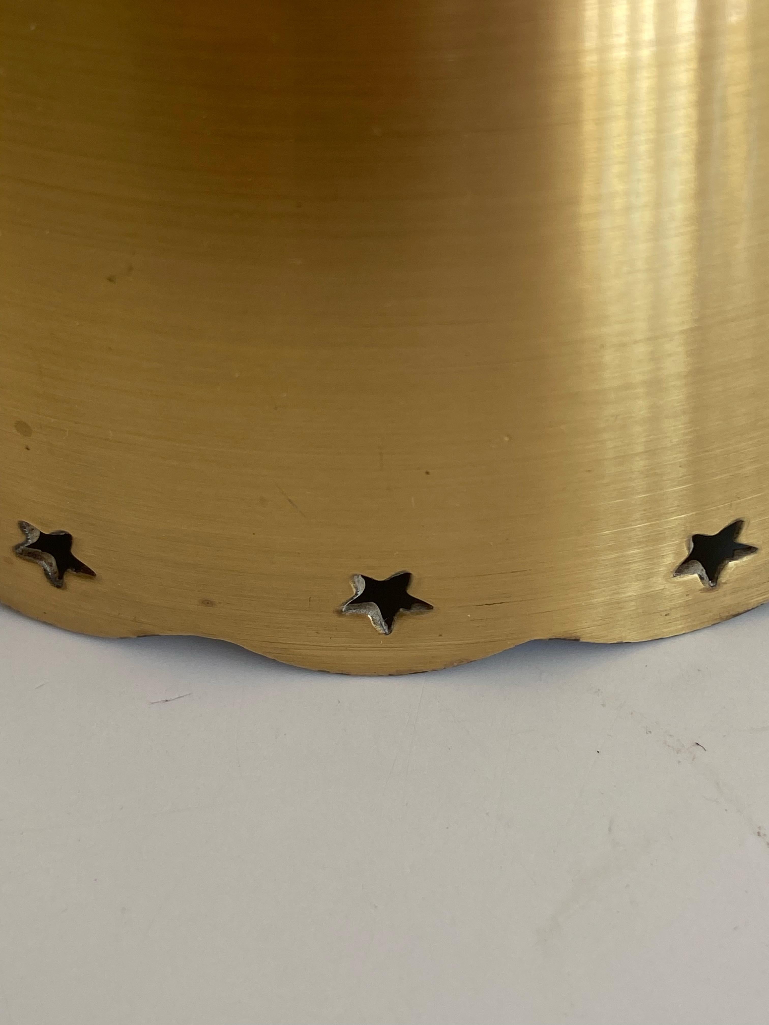 Golden Bell midcentury brass pendant lamp set For Sale 1