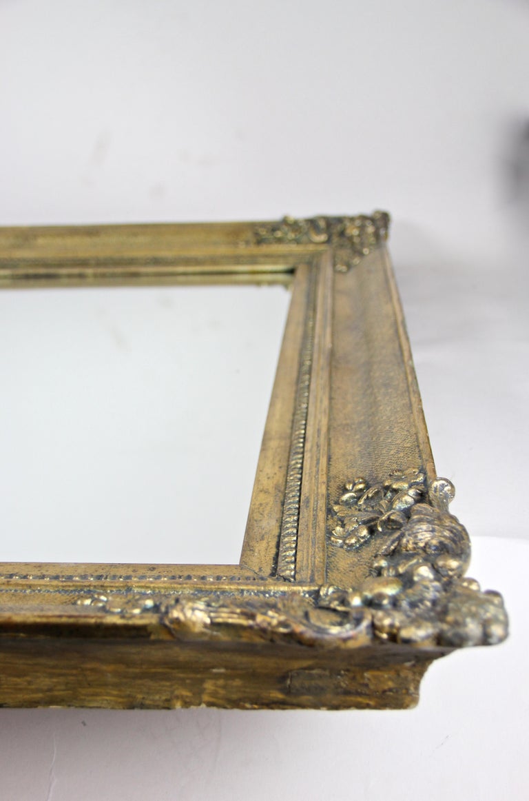 Golden Biedermeier Wall Mirror, Austria, circa 1850 For Sale 4