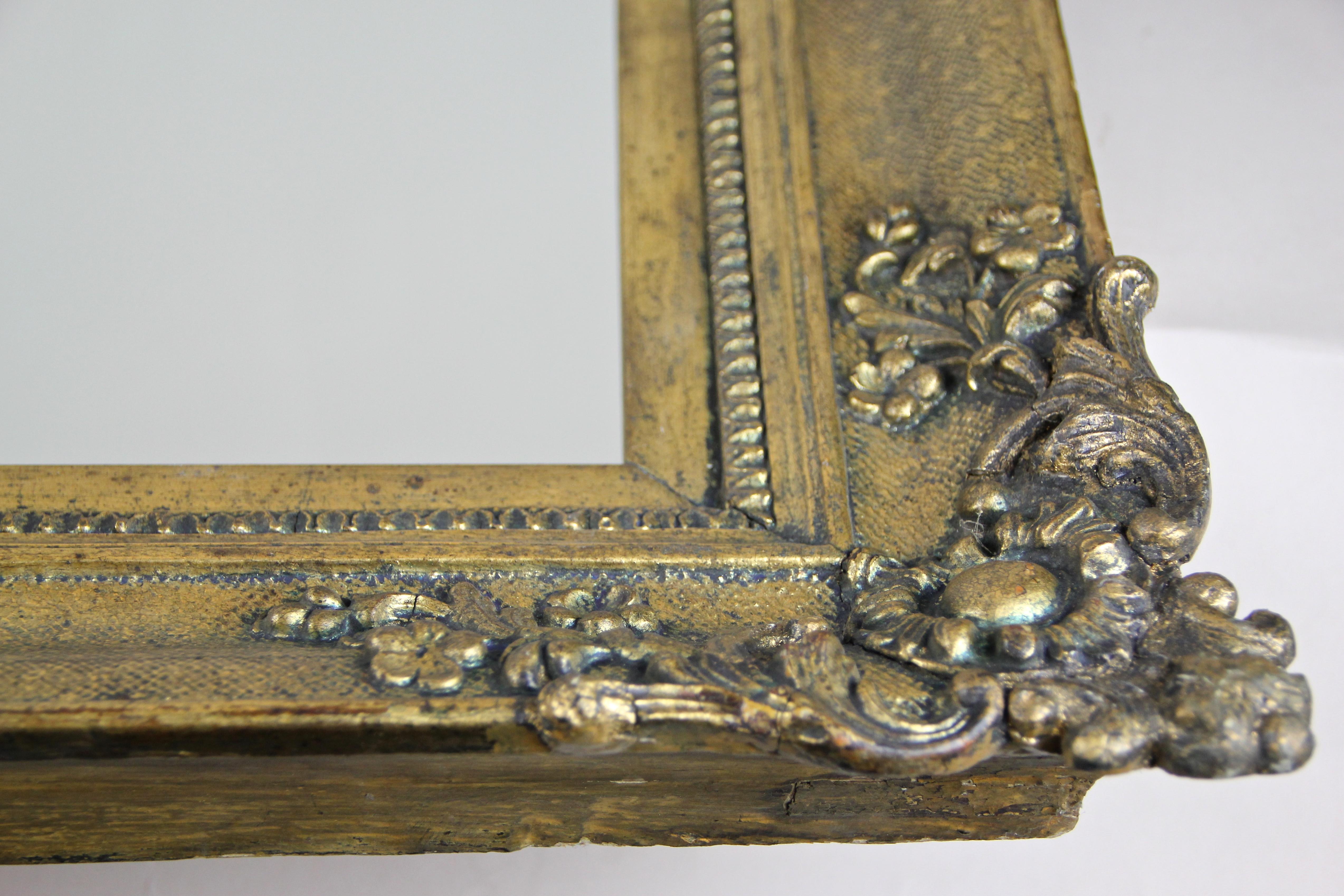 Golden Biedermeier Wall Mirror, Austria, circa 1850 For Sale 6