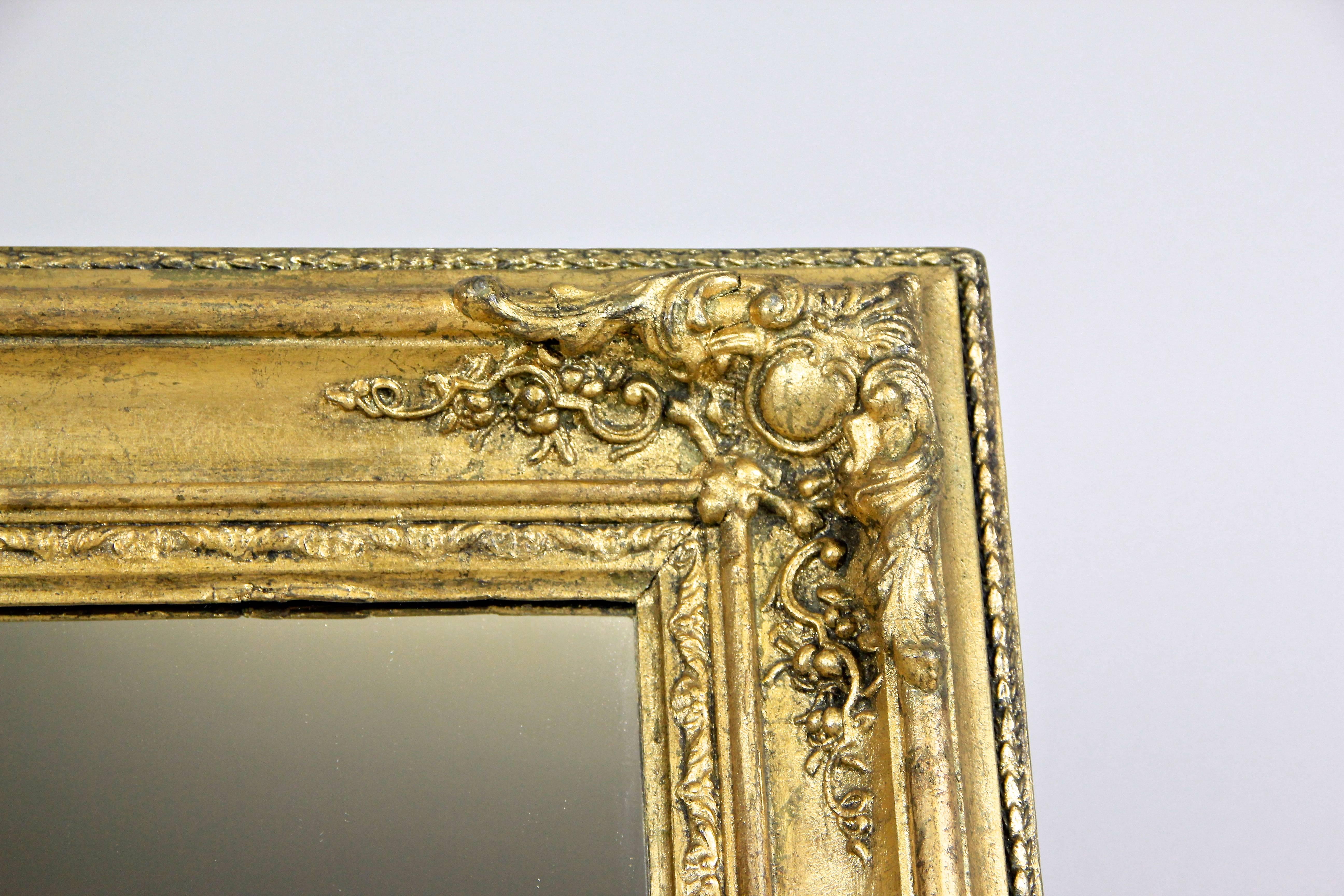 Golden Biedermeier Wall or Table Mirror, France, circa 1860 In Good Condition In Lichtenberg, AT