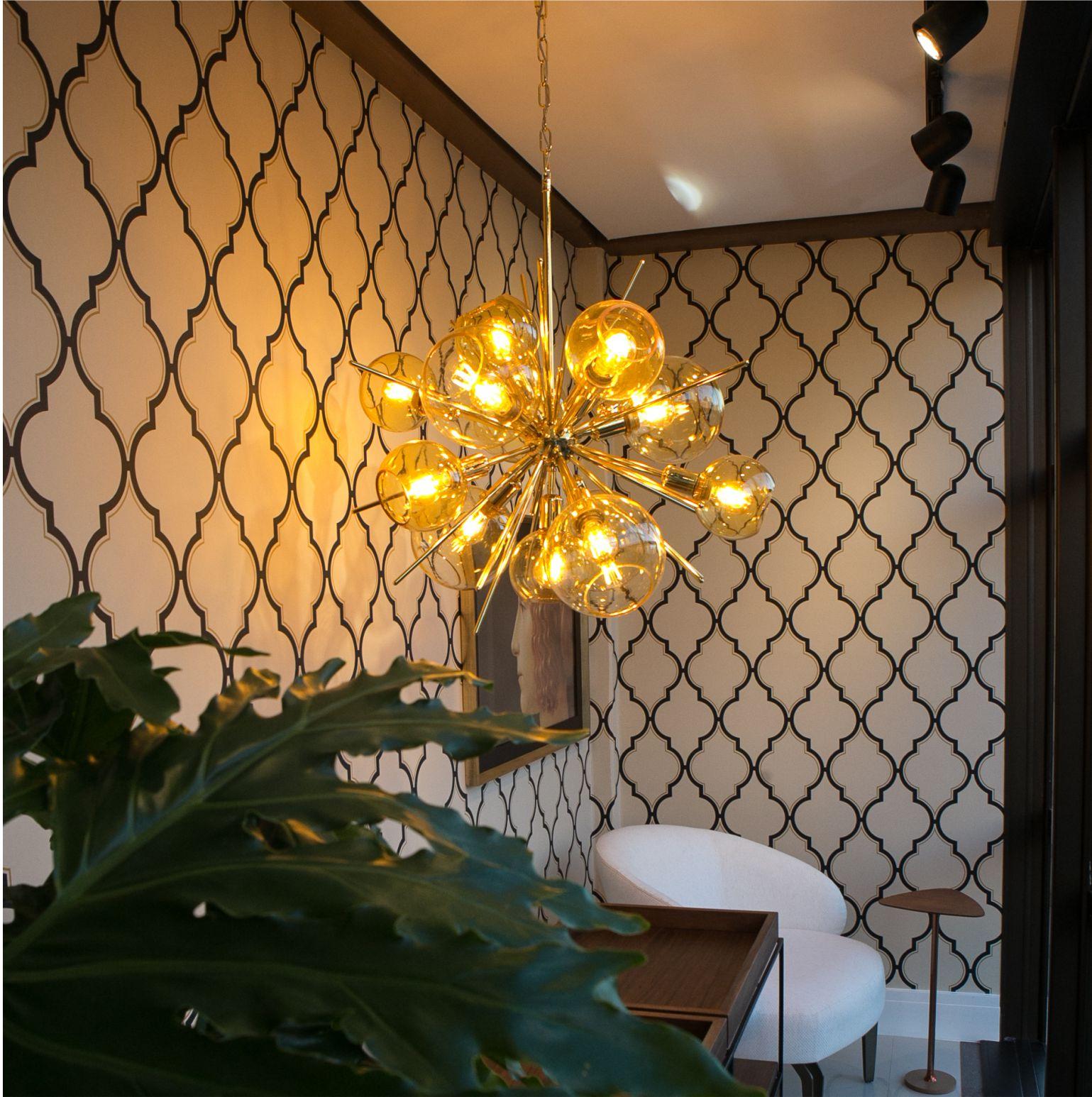 Golden Blown Glass Pendant Lamp In New Condition In Geneve, CH