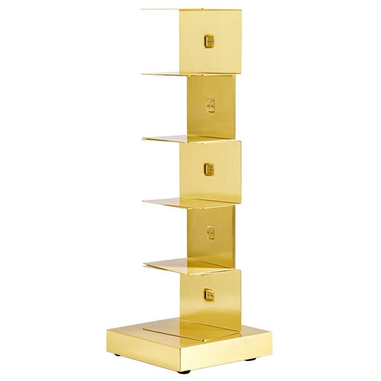 Golden Bookcase For Sale at 1stDibs