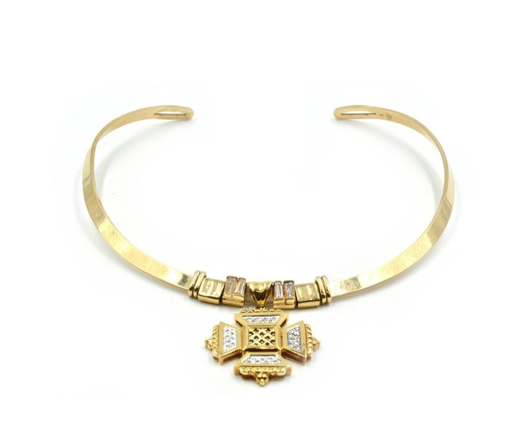 Golden Bough 14 Karat Yellow Gold Collar Necklace with