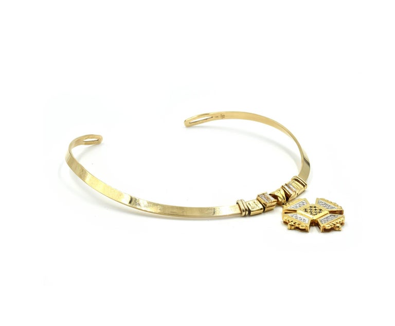 Golden Bough 14 Karat Yellow Gold Collar Necklace with