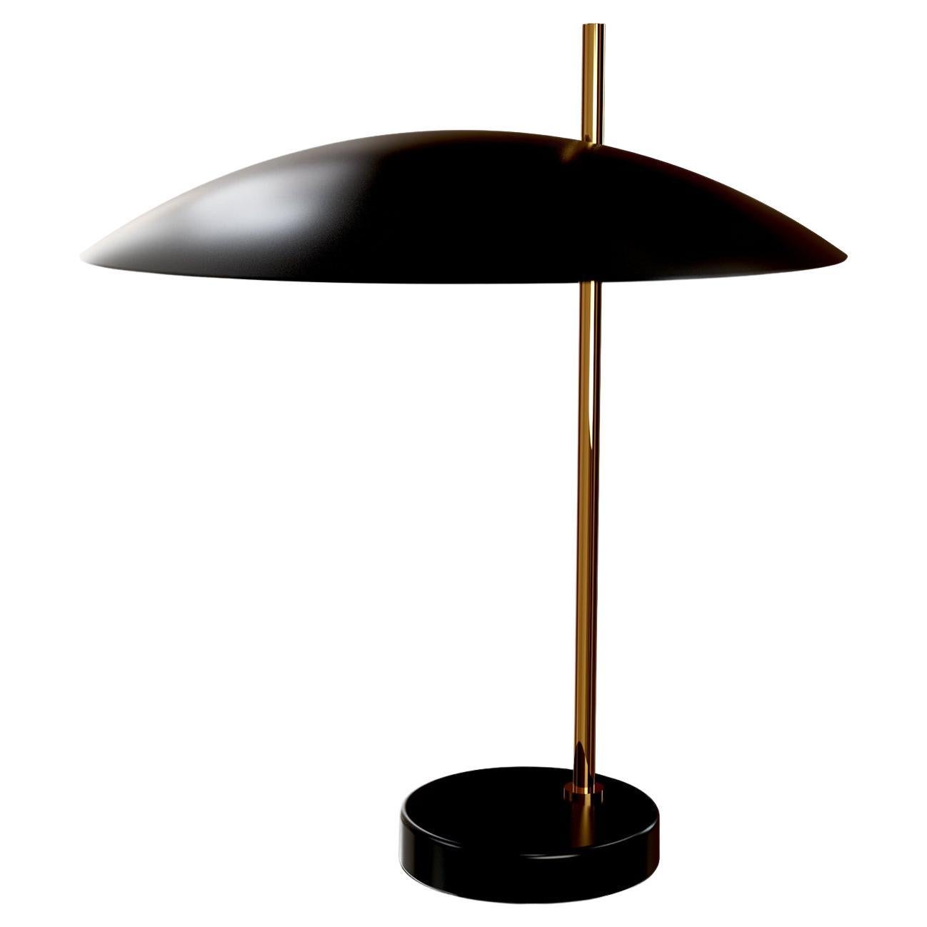 Lampe de bureau 1013 en laiton doré par Disderot