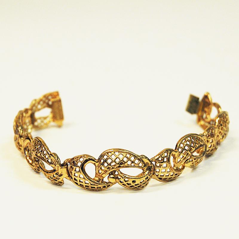 Late 20th Century Golden Brass Armbracelet from Finland, 1970s For Sale