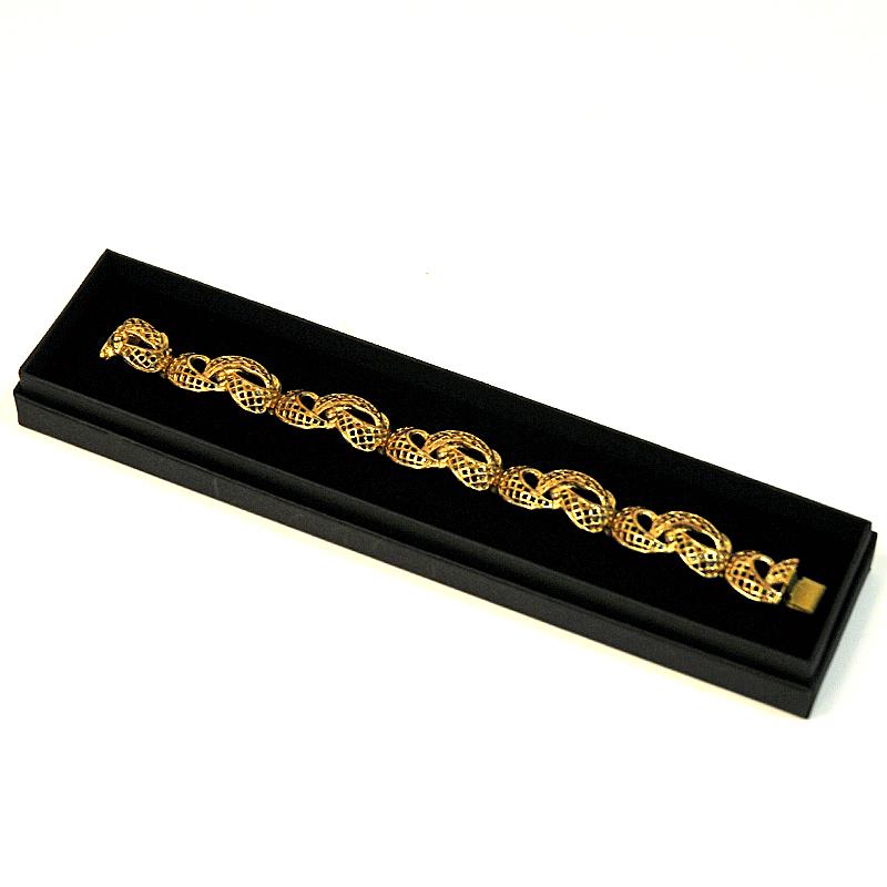 Golden Brass Armbracelet from Finland, 1970s For Sale 1
