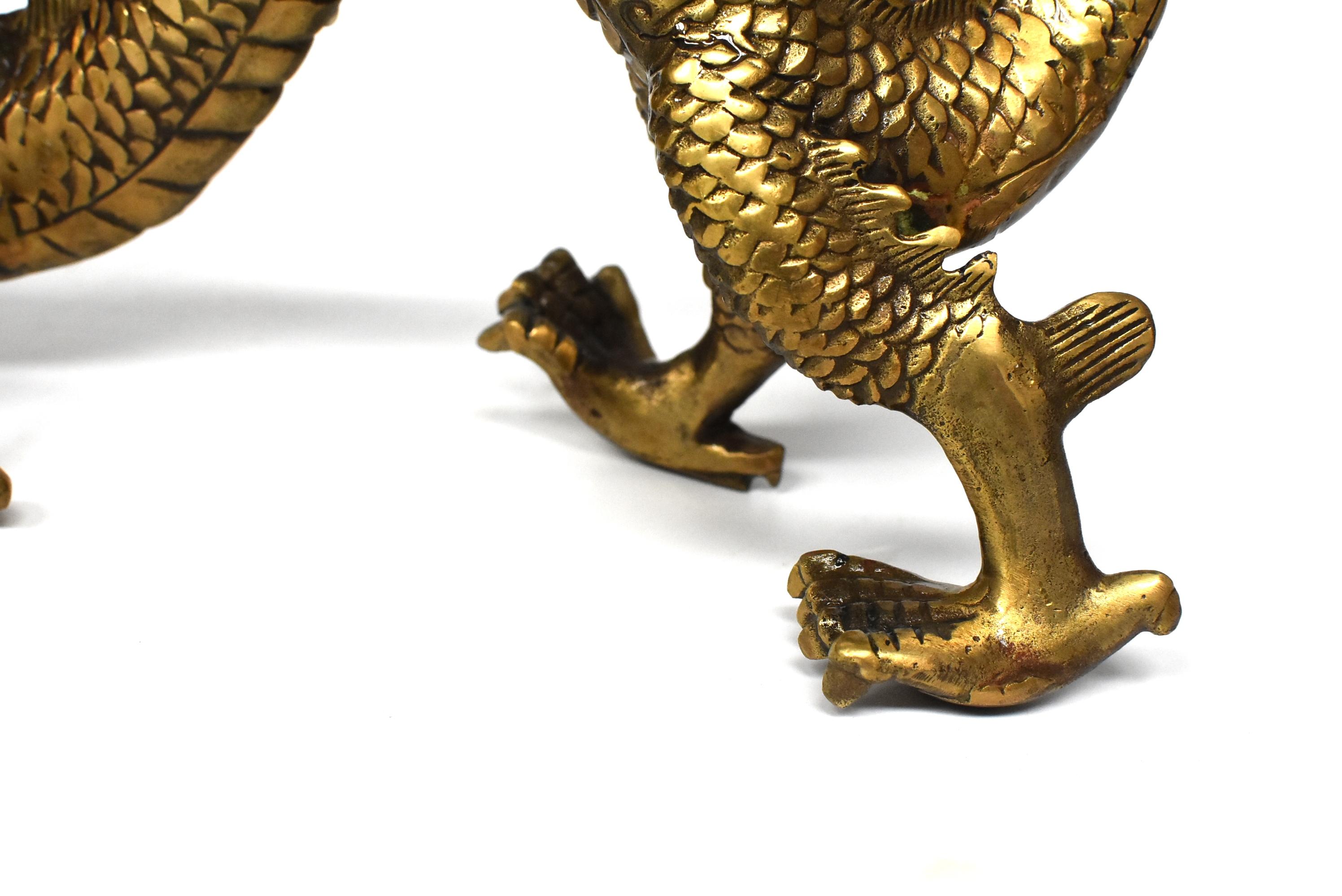 Golden Brass Dragon Statue 5