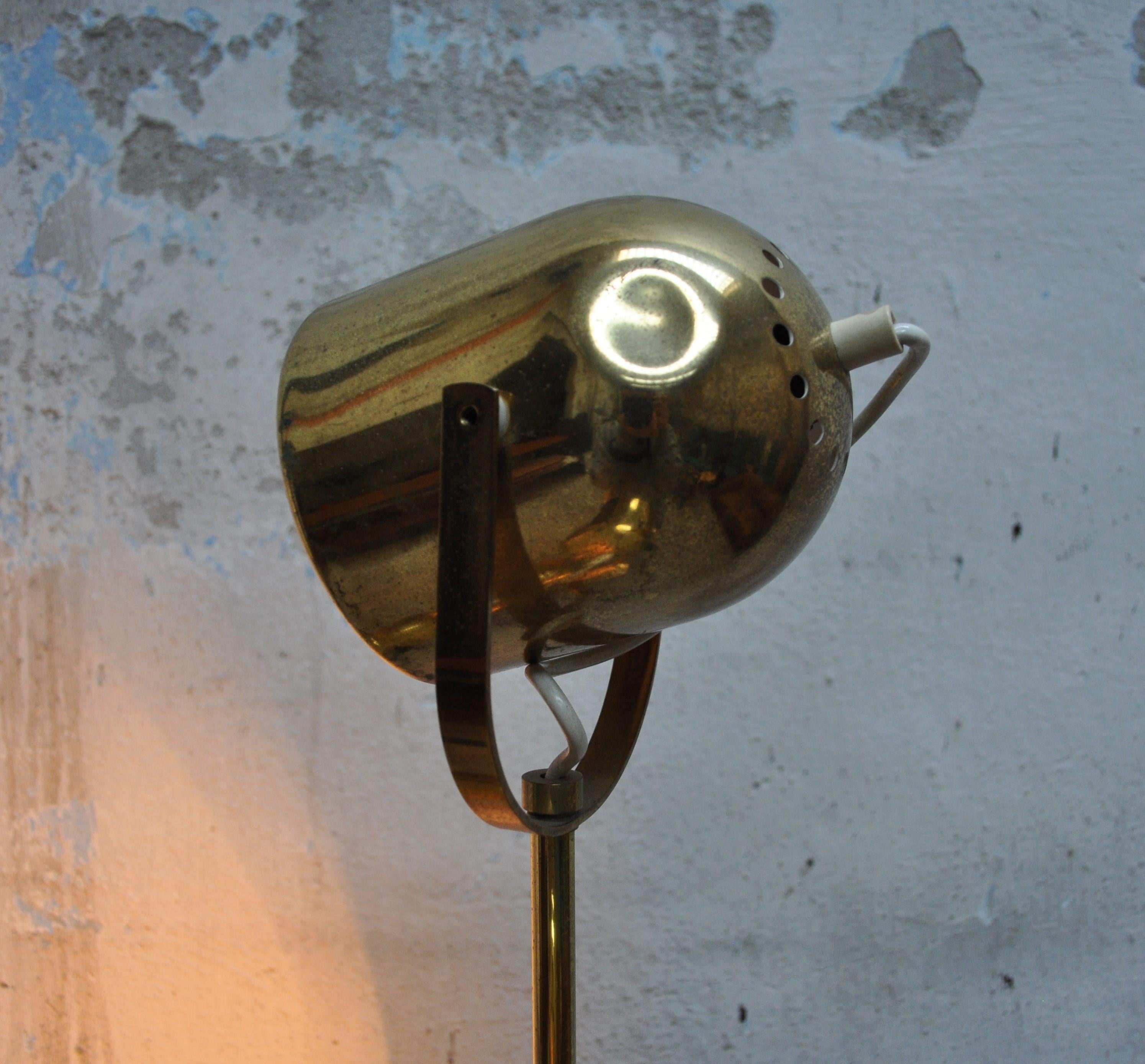 Golden Brass Floor Lamp by Goffredo Reggiani, 1970s For Sale 1