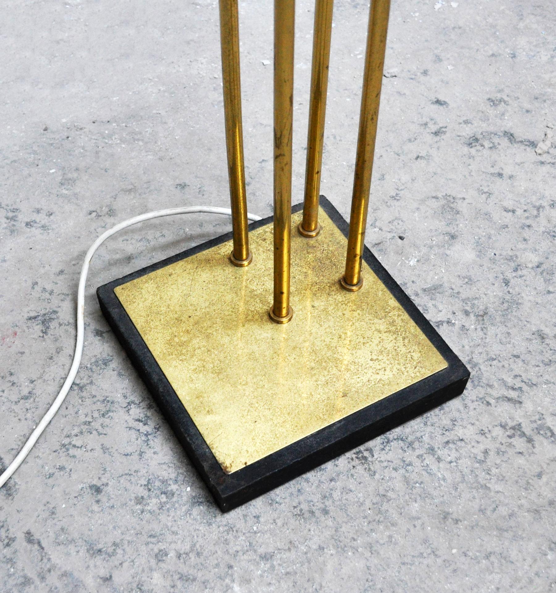 Golden Brass Floor Lamp by Goffredo Reggiani, 1970s For Sale 2