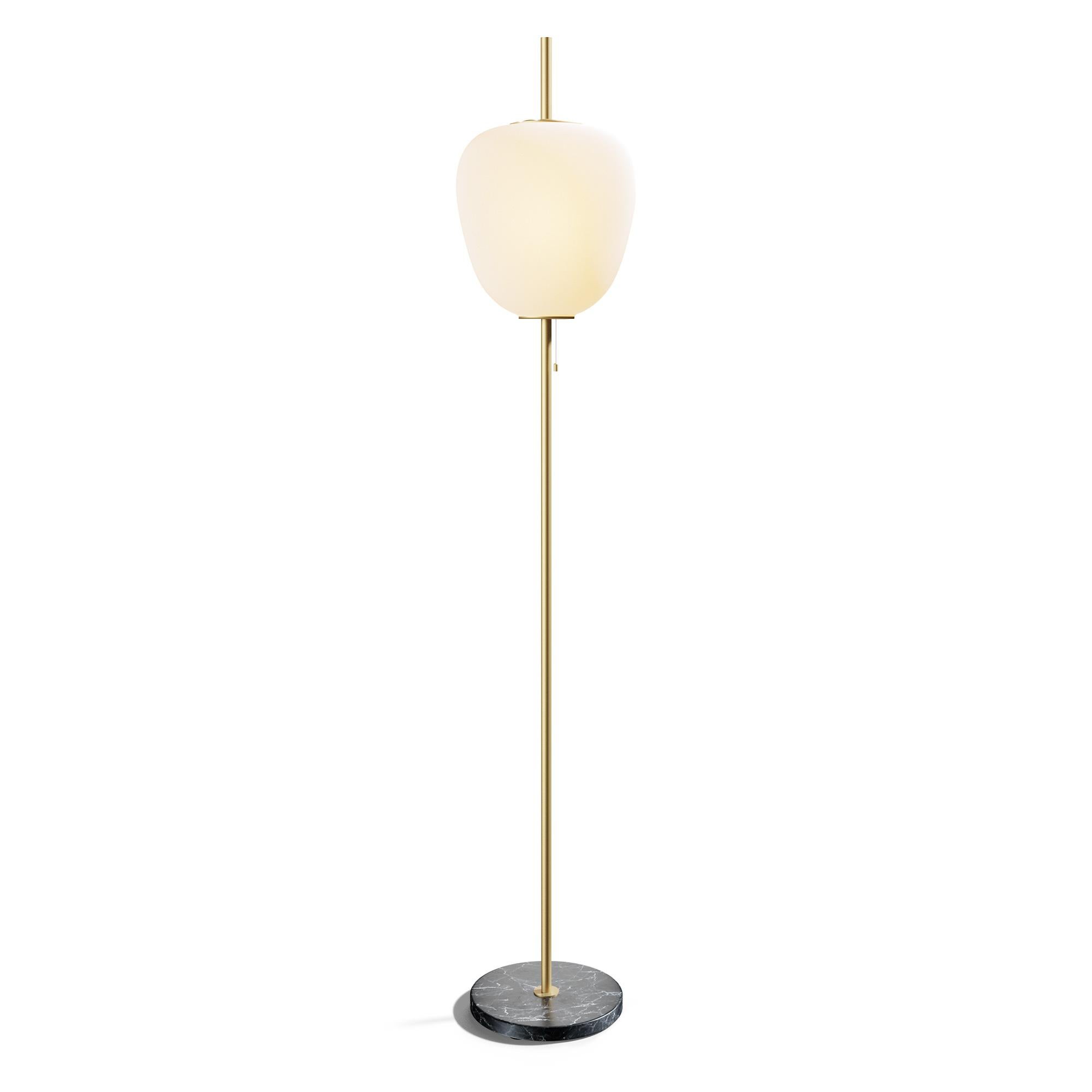 Laiton Lampadaire J14 en laiton doré de Disderot en vente
