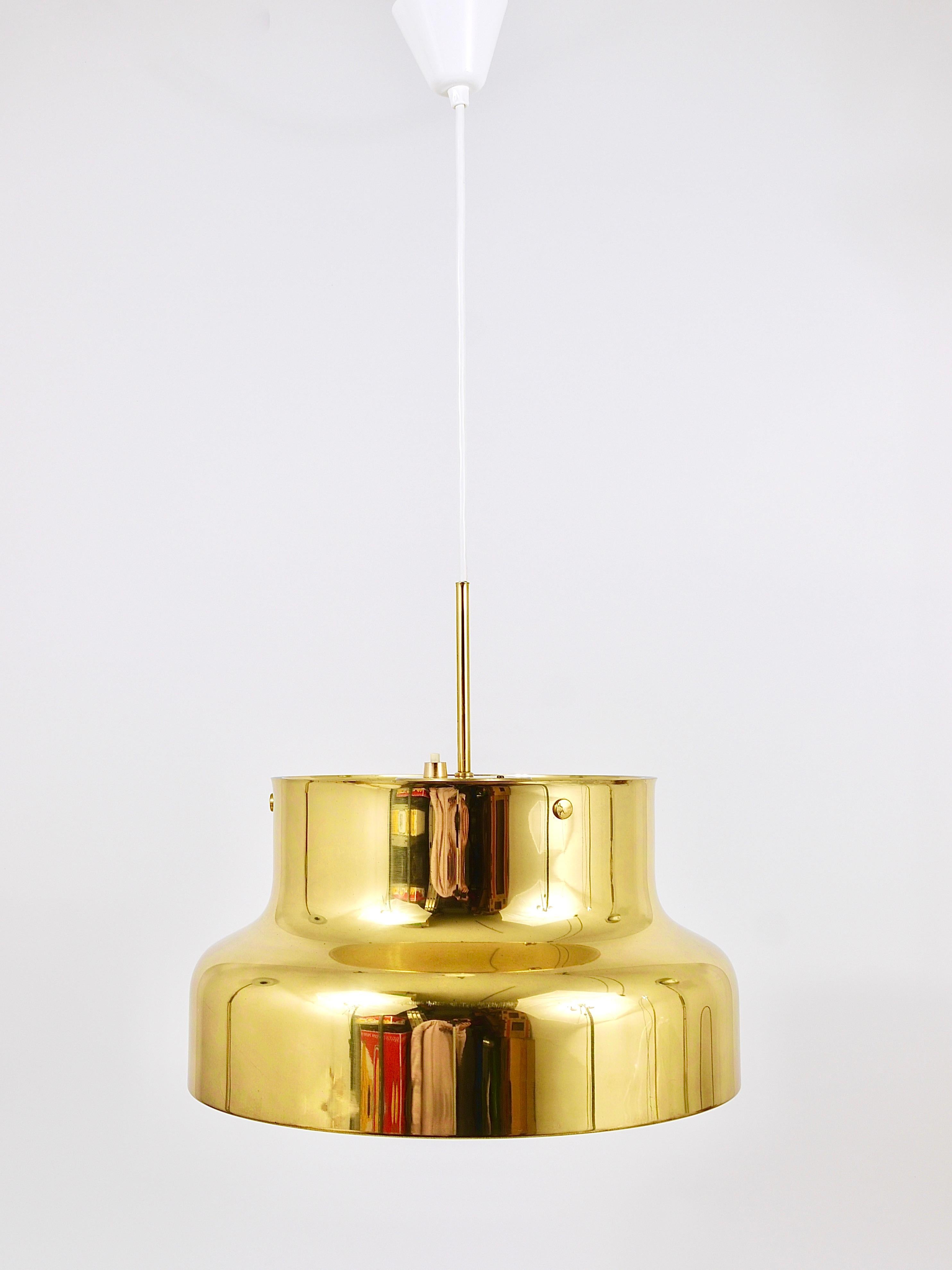 Golden Brass Pendant Lamp Bumling, Anders Pehrson, Ateljé Lyktan, Sweden, 1960s 2