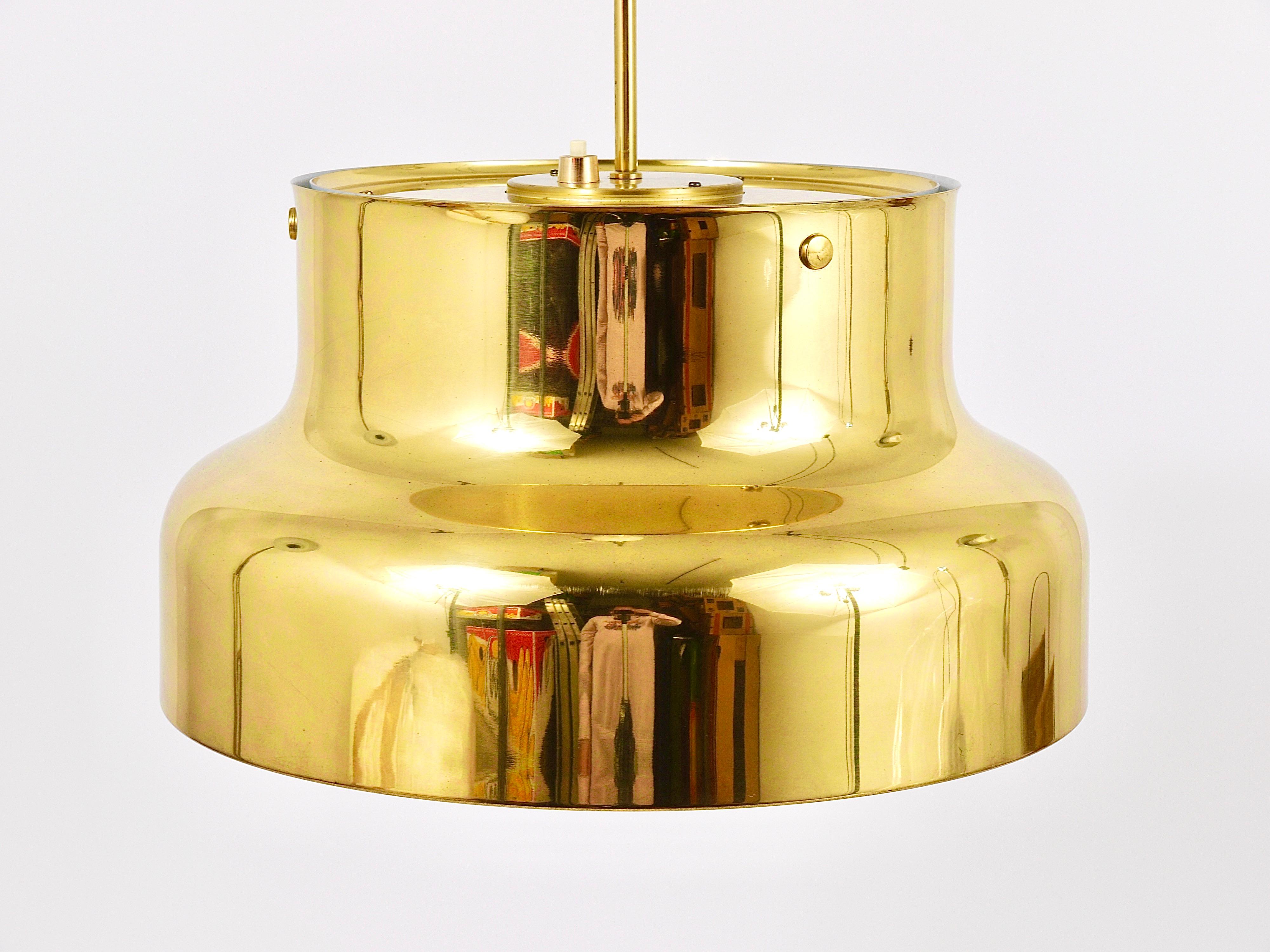20th Century Golden Brass Pendant Lamp Bumling, Anders Pehrson, Ateljé Lyktan, Sweden, 1960s