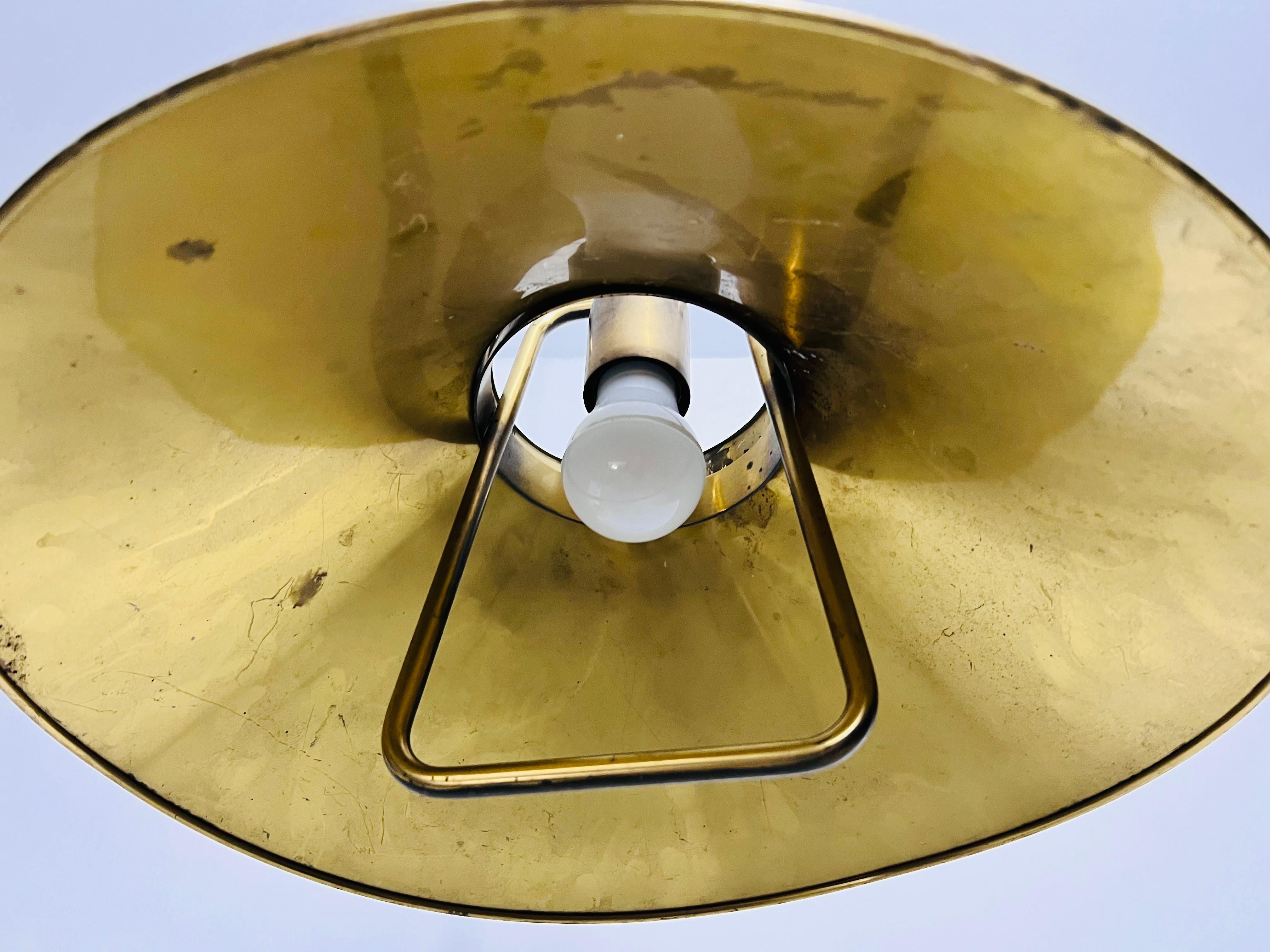 Lampada a sospensione in ottone dorato di Fritz Schlägel per Lyfa, anni '70 in vendita 3