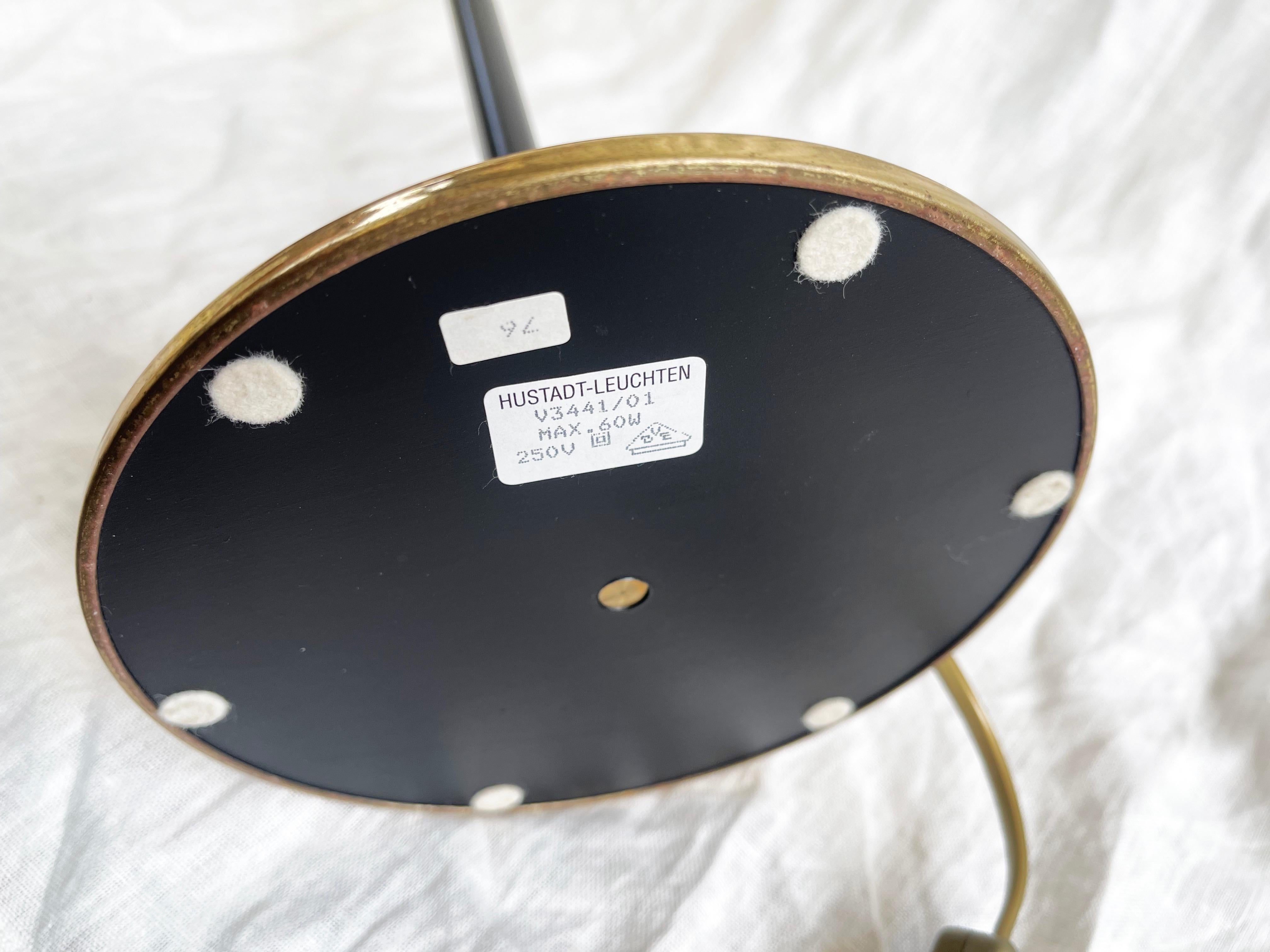 Lámpara de mesa de latón dorado de Hustadt, Hollywood Regency, Alemania en venta 3