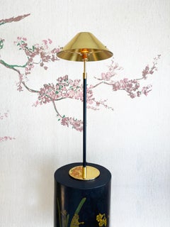 Modern 1970s Brass Table Lamp by Hustadt, Hollywood Regency, Germany