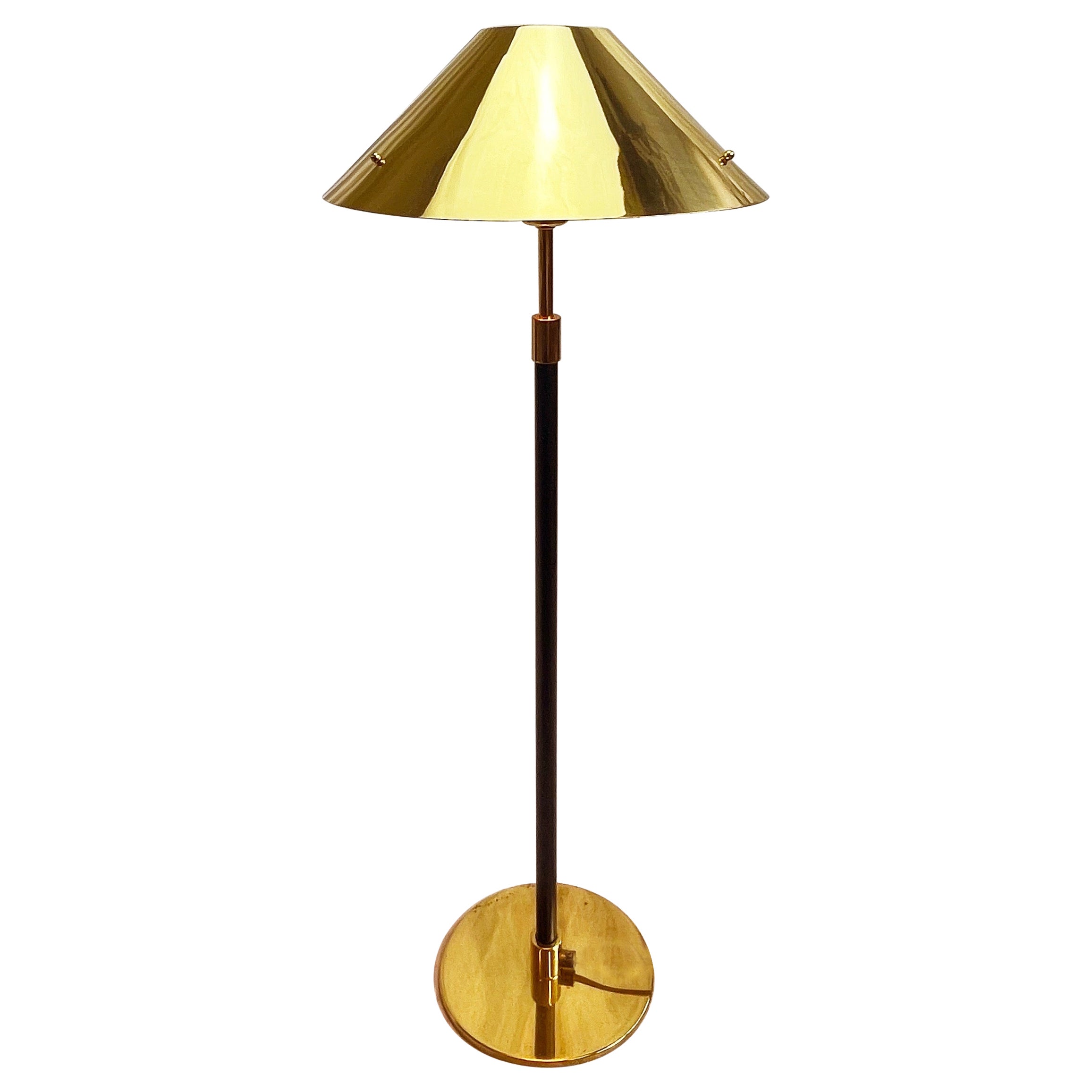 Goldmessing-Tischlampe von Hustadt, Hollywood Regency, Deutschland im Angebot
