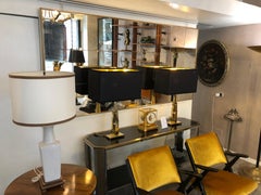 Golden Brass Table Lamps by Frigerio, Italy, 1970s