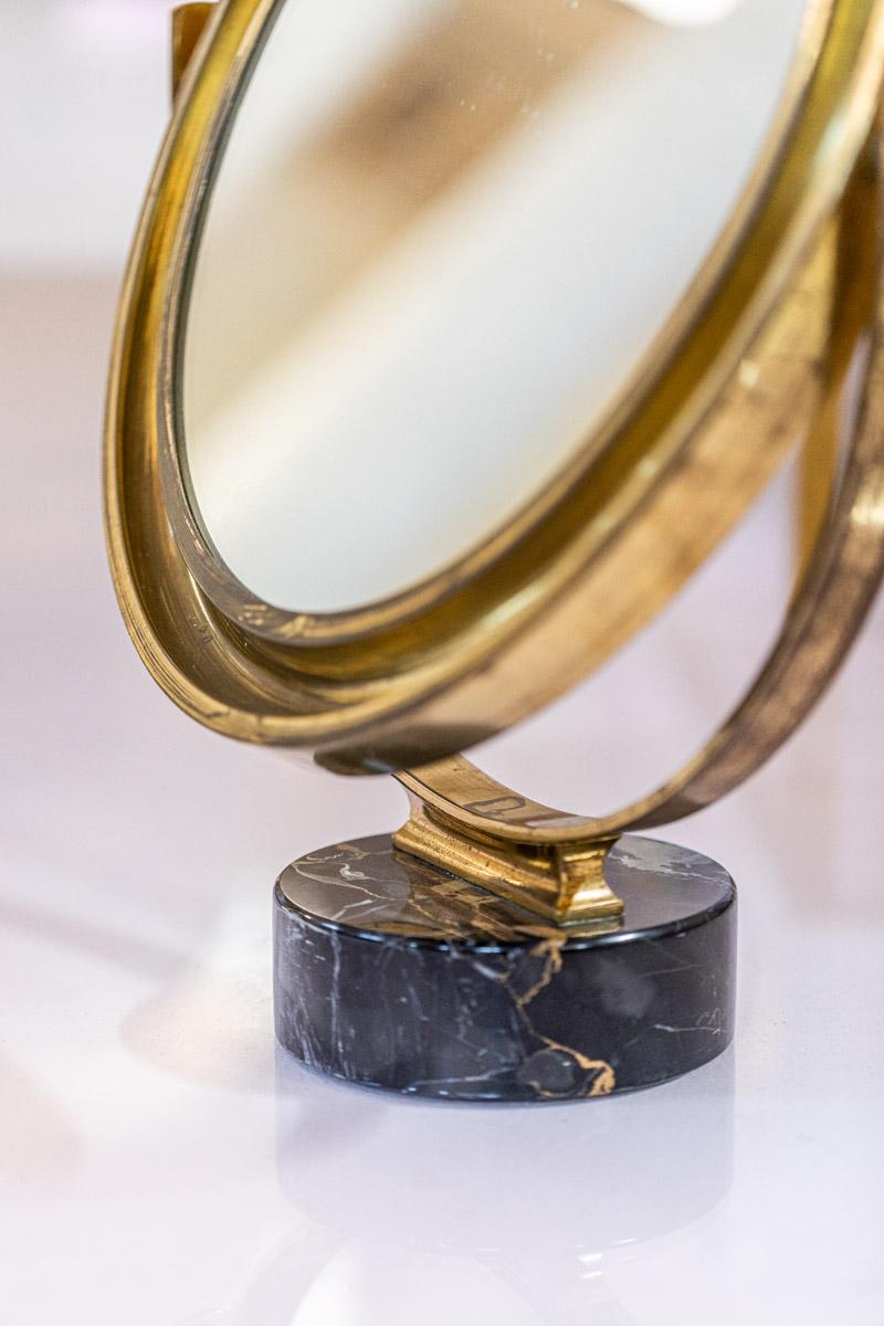 Goldener Tischspiegel aus goldenem Messing von Sergio Mazza im Angebot 1