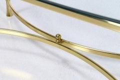 Golden Brass Vintage Coffee Table, Italy, 1950s