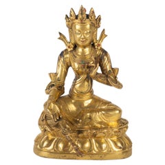 Golden Bronze Buddha, China, 17th-18th Century