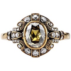 Golden Brown Diamond Engagement Ring