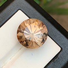 Golden Brown Topaz 25.68 Ct Round Brilliant Cut Natural Loose Gemstone for Jewel