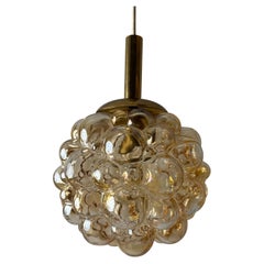 Golden Bubble Glass Pendant Lamp by Helena Tynell, 1970s