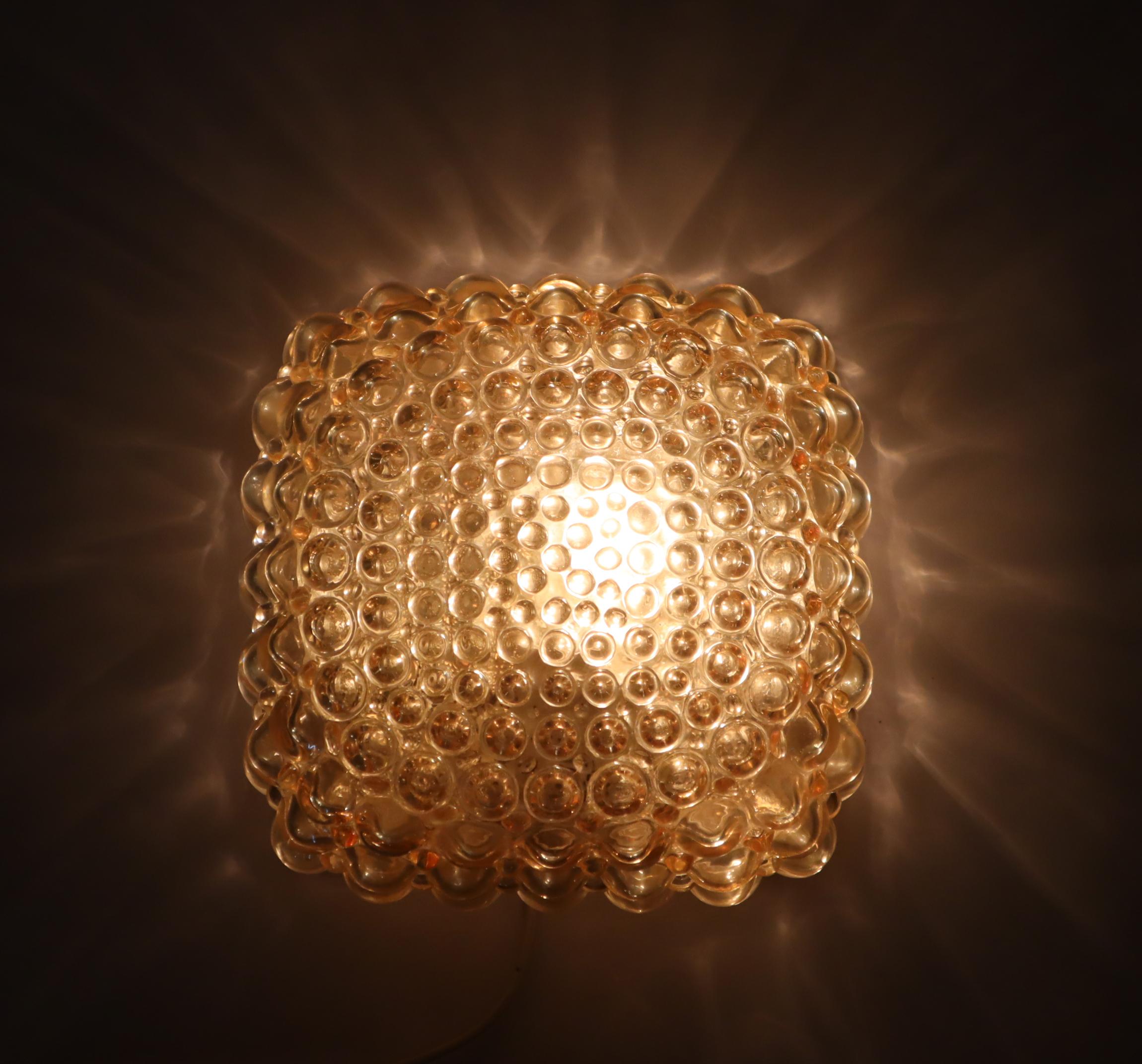 Lampada da parete o soffitto Golden Bubble di Helena Tynell per Glashütte Limburg In condizioni buone in vendita a Hannover, DE