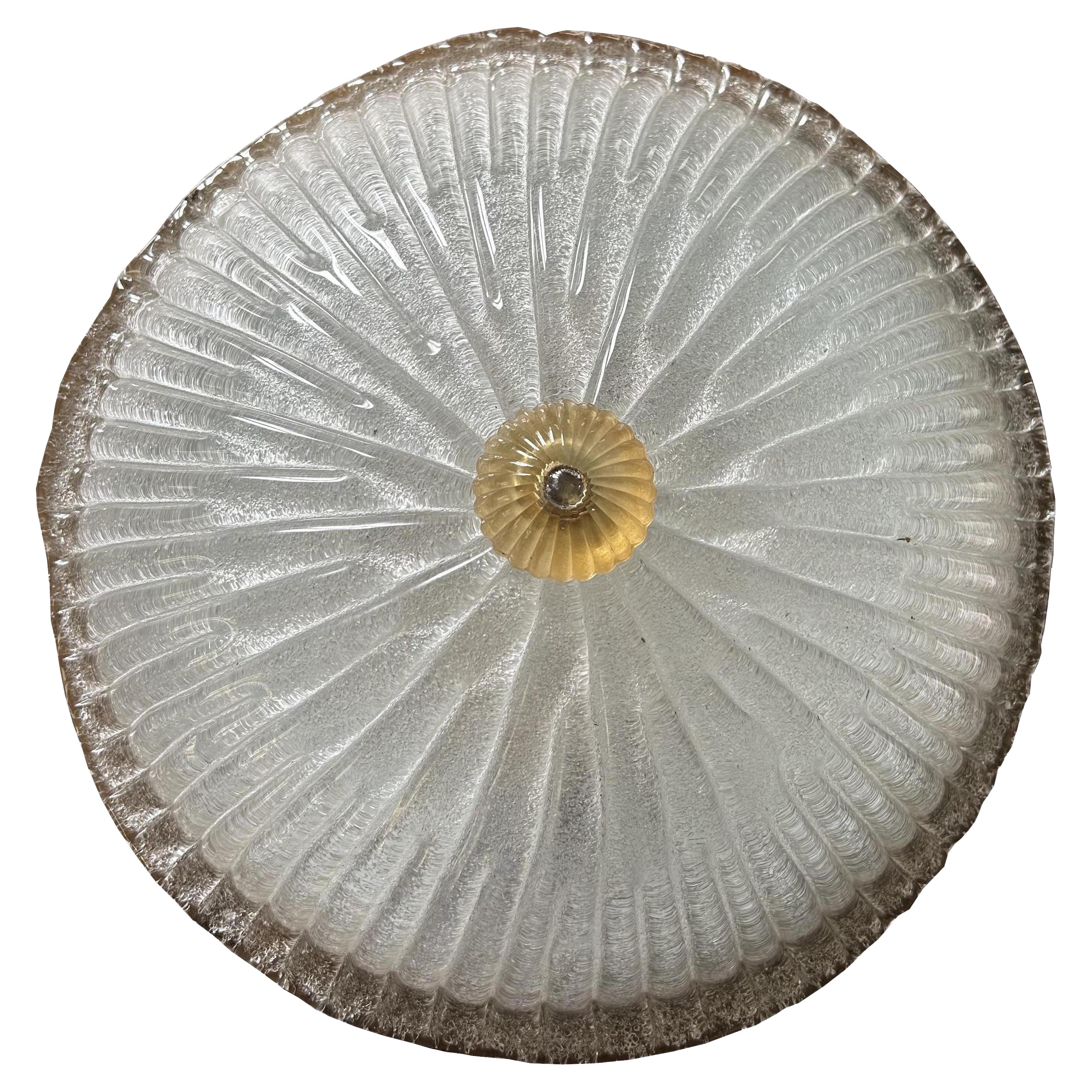 Golden Button, splendida plafoniera di Murano, anni '80 in vendita