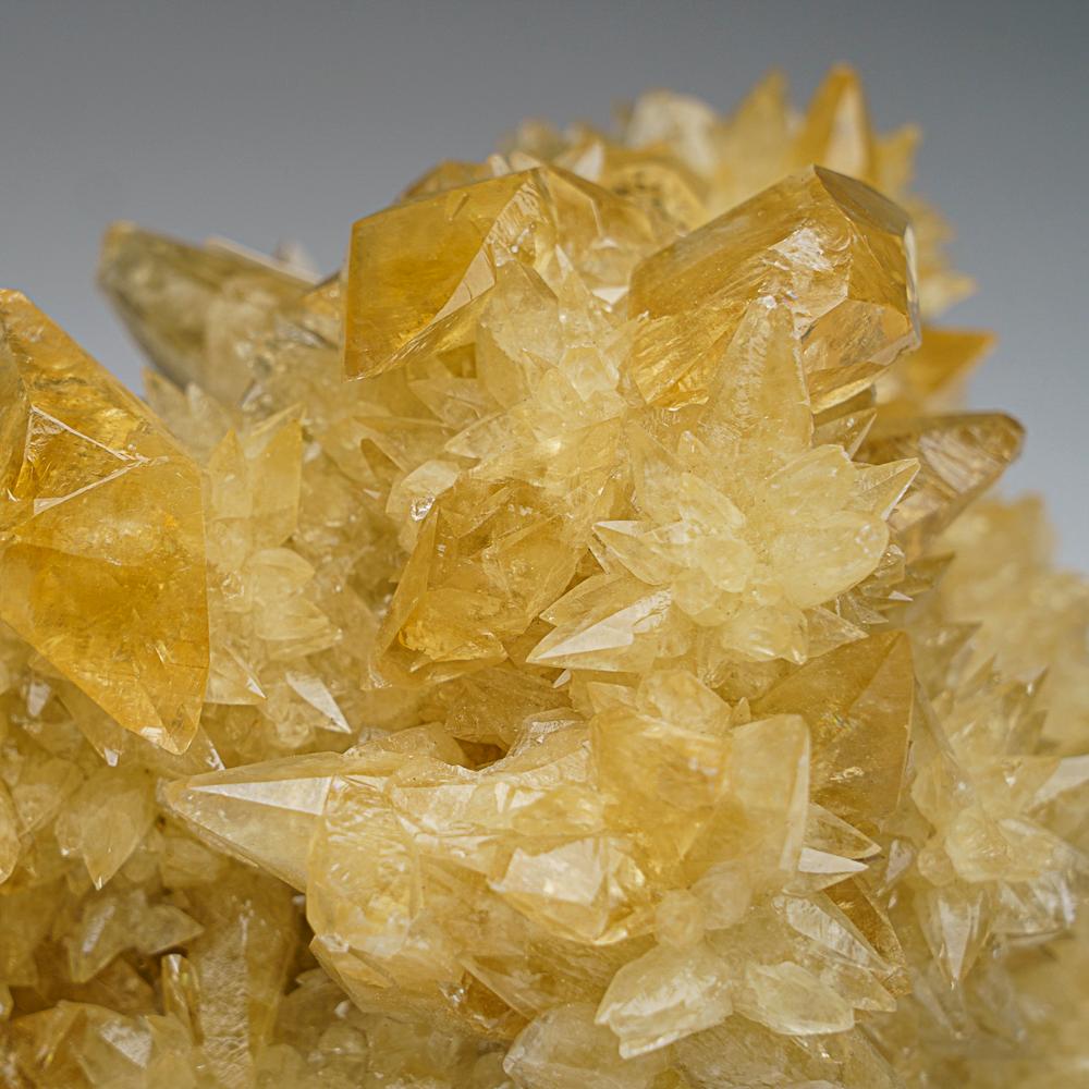 Golden Calcite Crystal Cluster from Elmwood Mine, Tennessee In New Condition For Sale In New York, NY