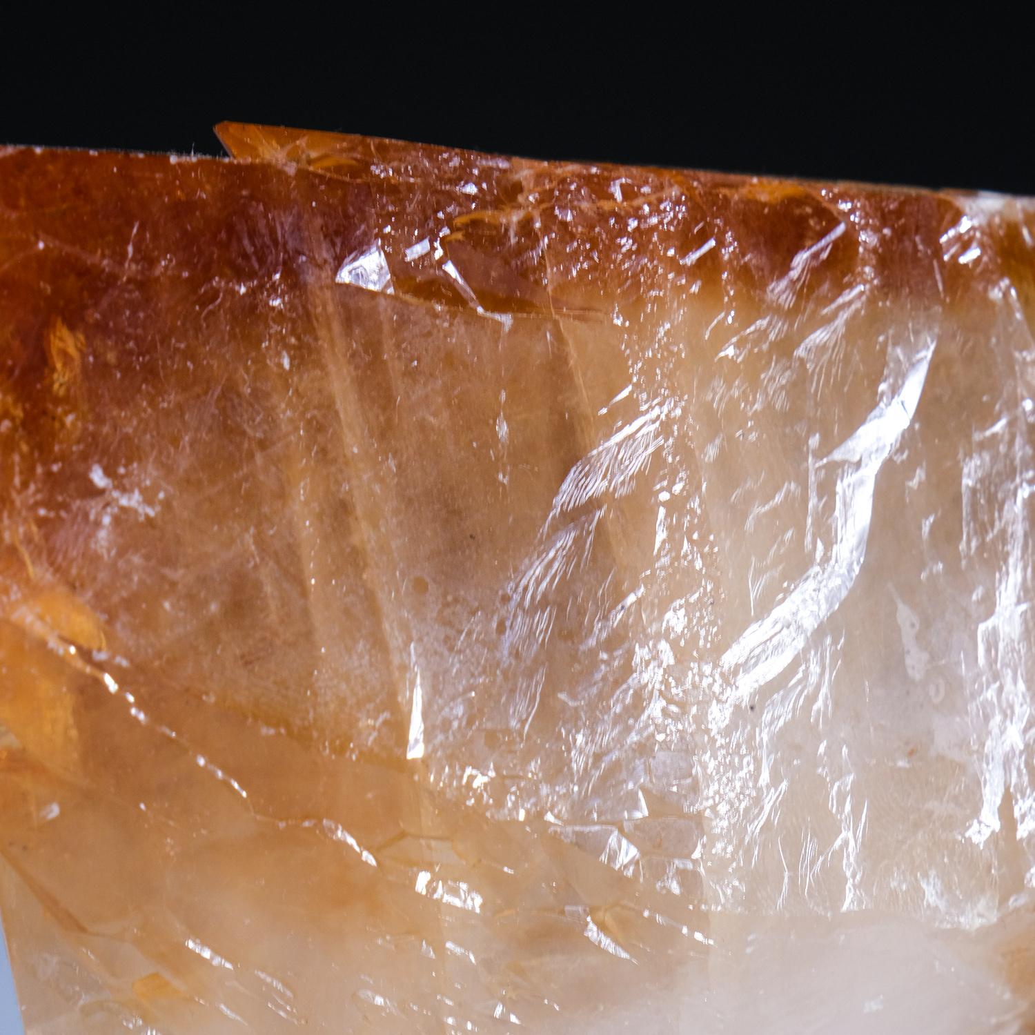 Golden Calcite Crystal from Elmwood Mine, Tennessee (1.8 lbs) In New Condition For Sale In New York, NY