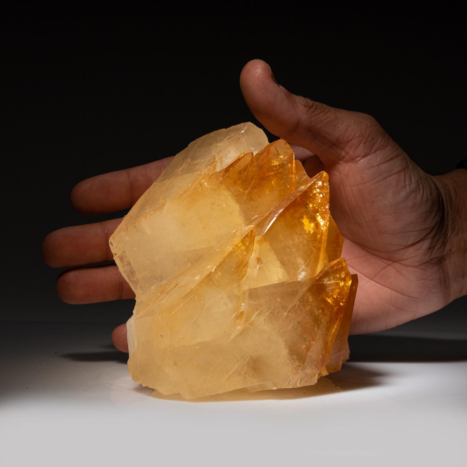 Américain Cristal de Calcite doré provenant de la mine d'orme, Tennessee (2.6 lbs) en vente