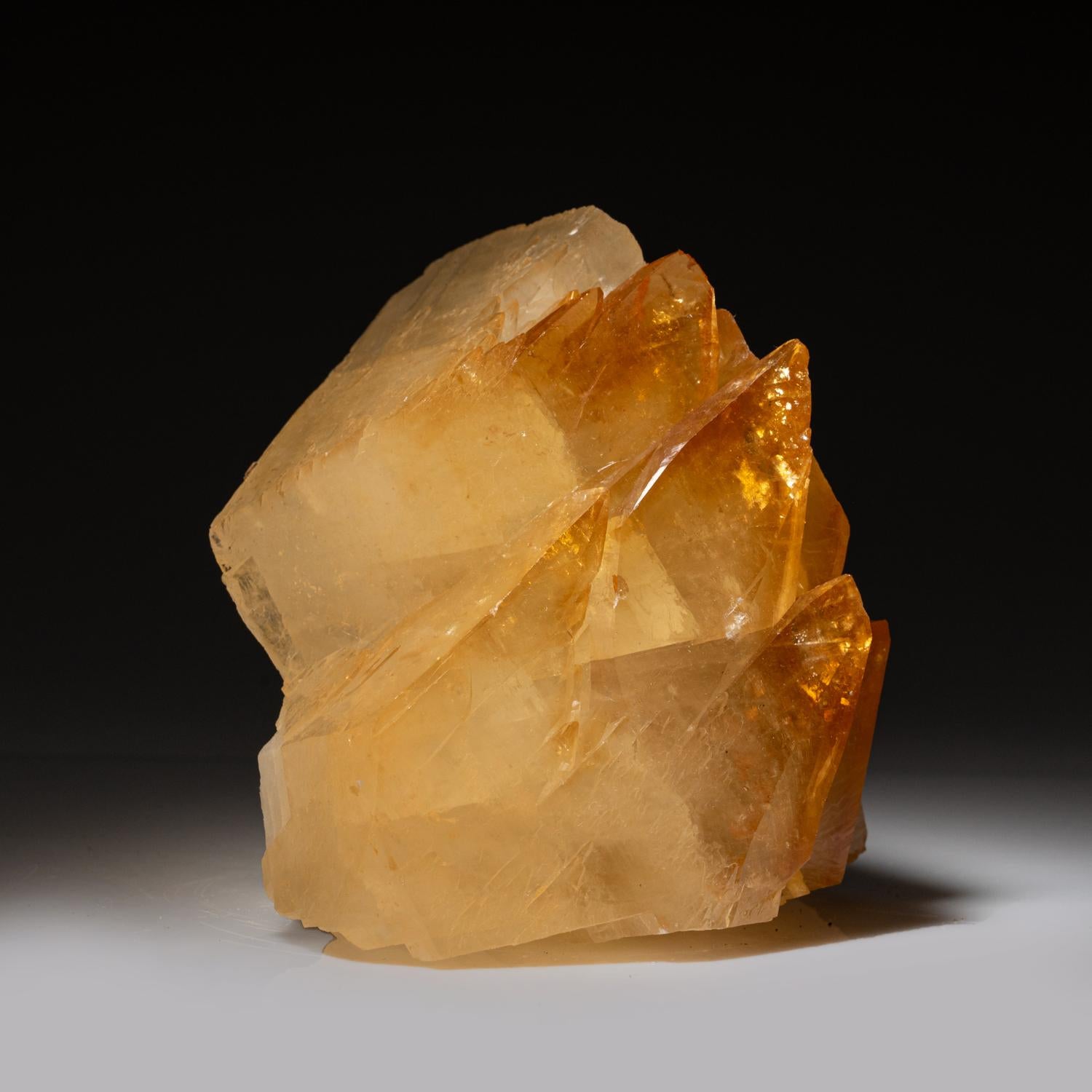 Golden Calcite Crystal from Elmwood Mine, Tennessee (2.6 lbs) In New Condition For Sale In New York, NY