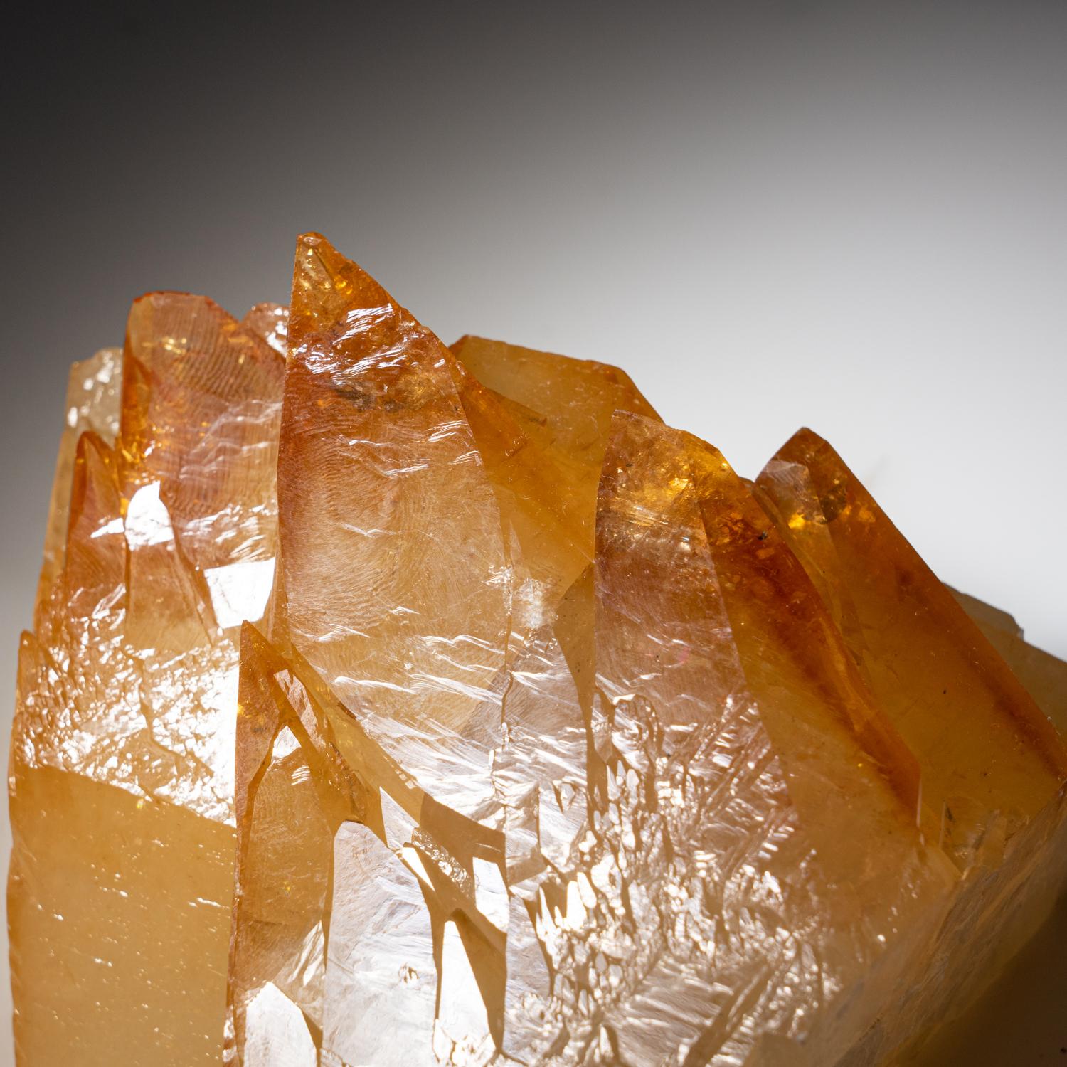 Contemporary Golden Calcite Crystal from Elmwood Mine, Tennessee (2.6 lbs) For Sale