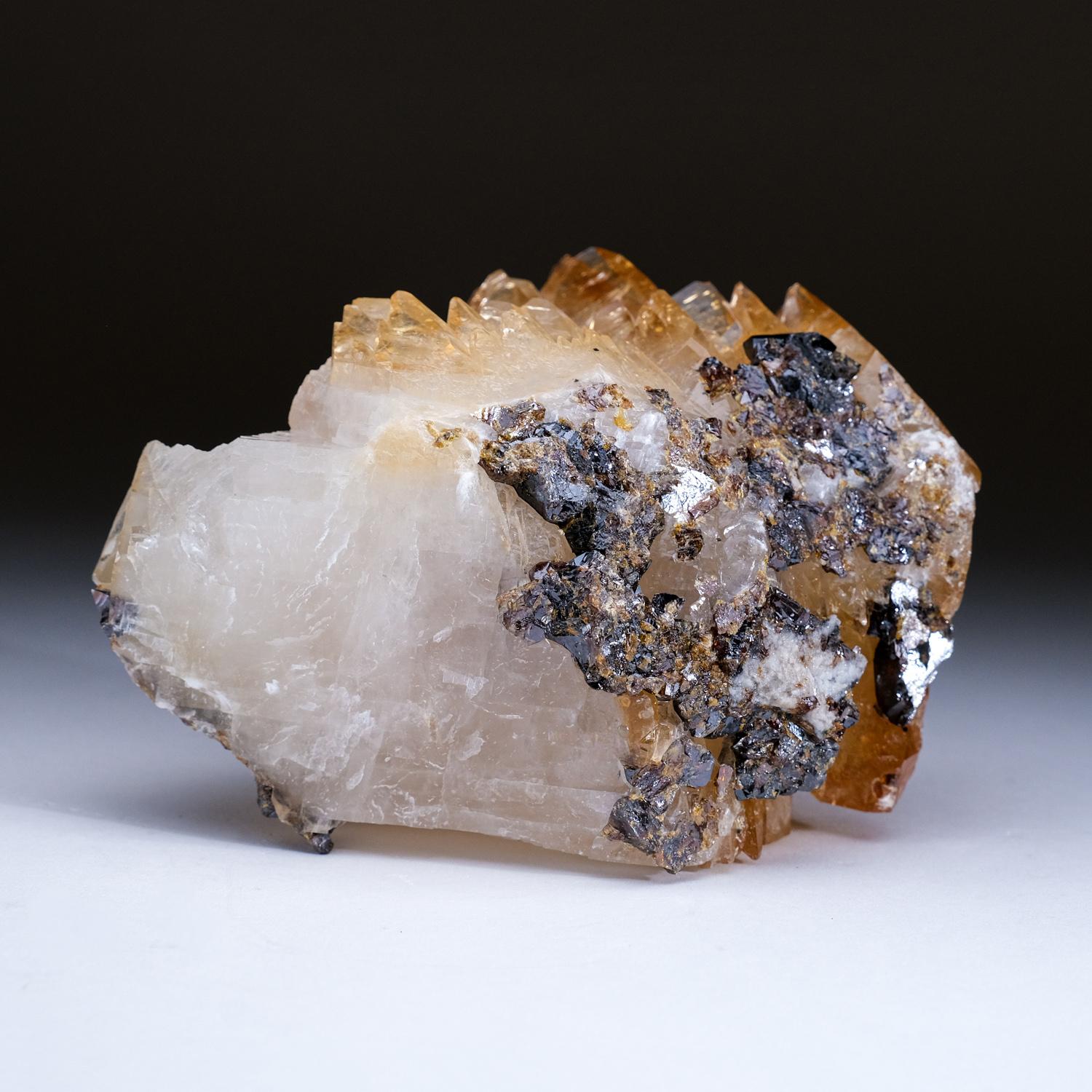 Contemporary Golden Calcite Crystal from Elmwood Mine, Tennessee (3.3 lbs) For Sale