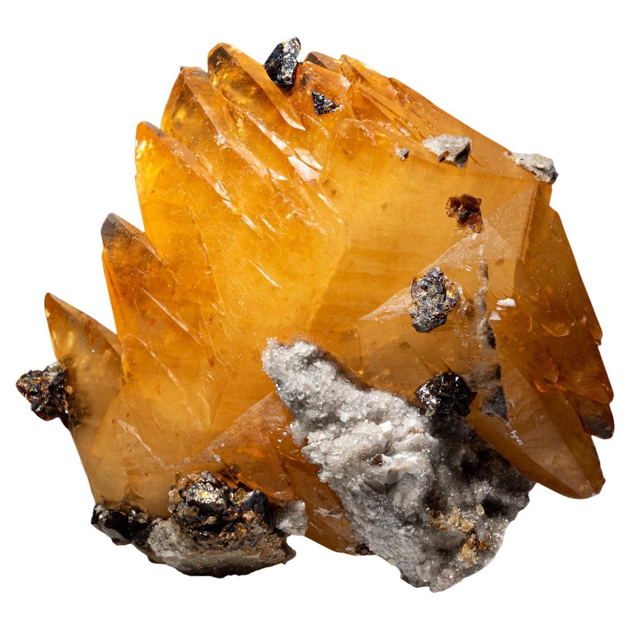 Golden Calcite Crystal from Elmwood Mine, Tennessee (5.15 lbs) For Sale ...