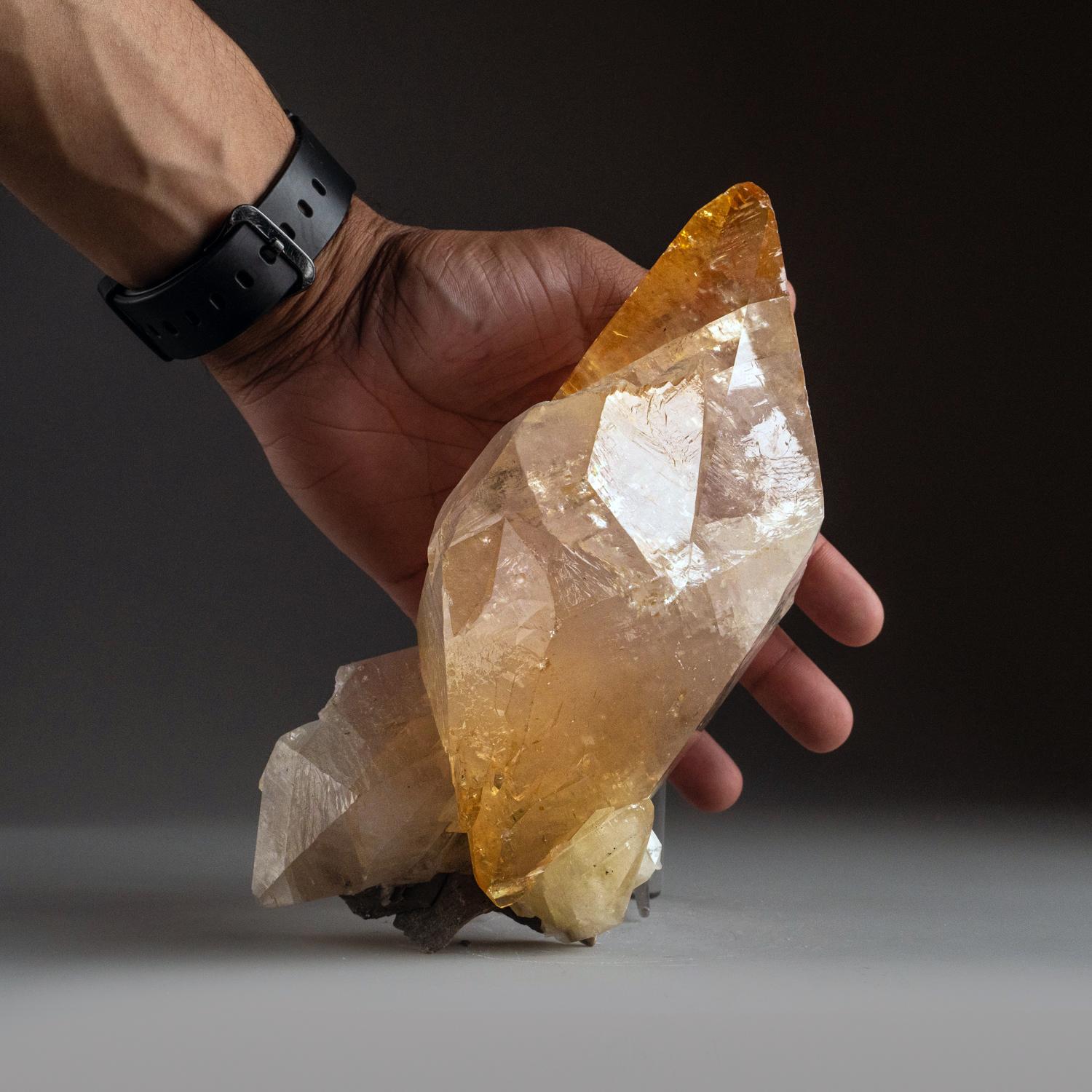 Américain Cristal de Calcite doré provenant de la mine d'orme, Tennessee (4 lbs) en vente