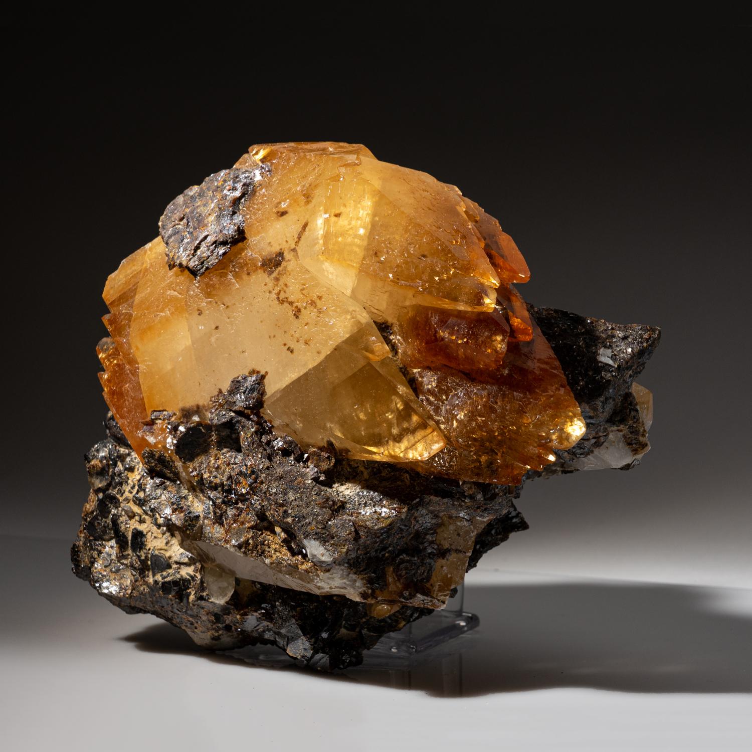 18th Century and Earlier Golden Calcite Crystal from Elmwood Mine, Tennessee For Sale