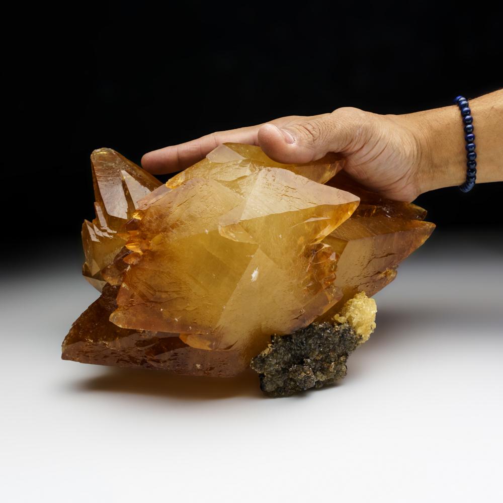 Golden Calcite Crystal From Elmwood Mine, Tennessee For Sale 3