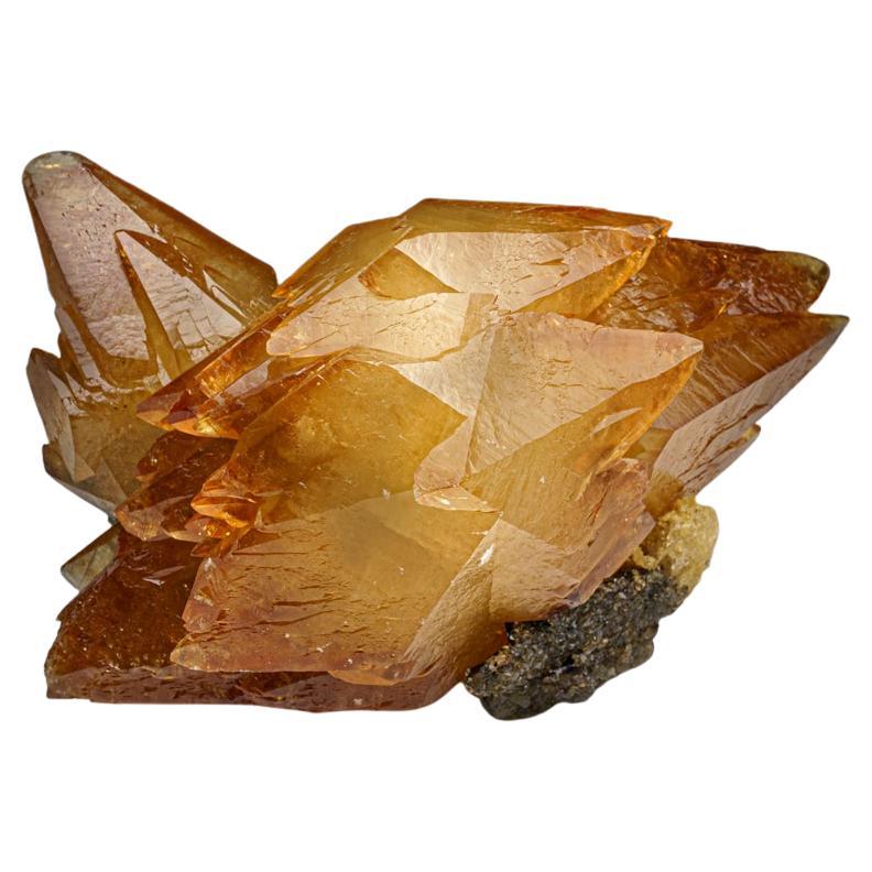 Goldener Calcite-Kristall aus der Ulmenholz-Mine, Tennessee