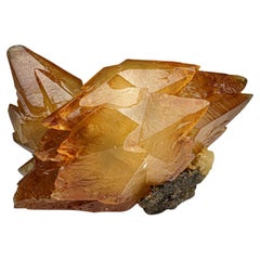 Antique Golden Calcite Crystal From Elmwood Mine, Tennessee