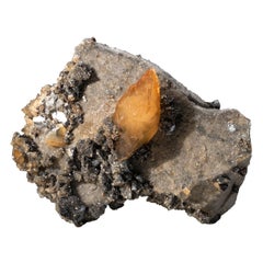 Golden Calcite on Sphalerite Matrix