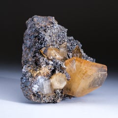 Golden Calcite with Sphalerite Crystal from Elmwood Mine, Tennessee (4 lbs)