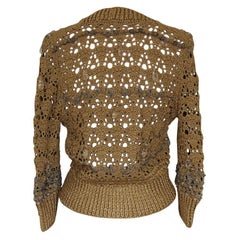 John Galliano Golden Cardigan size XS
